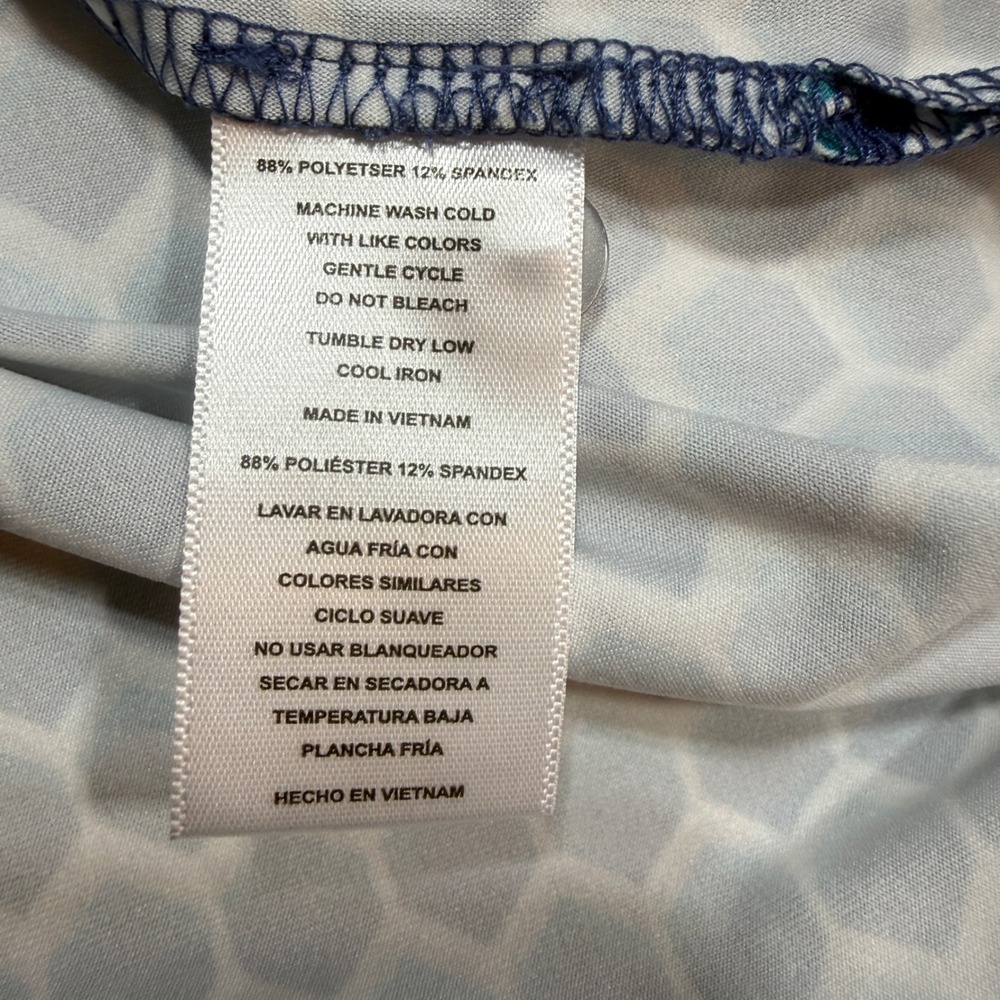Hickey Freeman Golf Polo Mens Large Blue Geometric Honeycomb Excellent Stretch - Picture 9 of 10